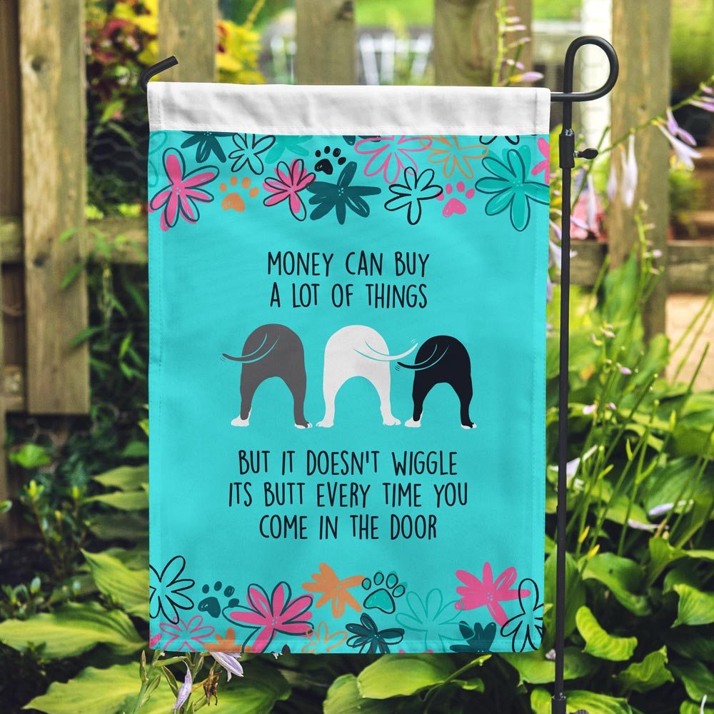 Image of Wiggle Butts In The Garden Flag