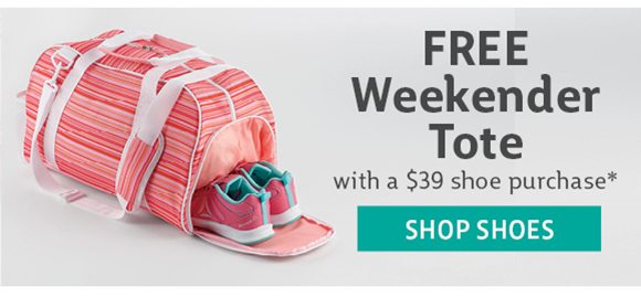 FREE Weekender Tote with $39 shoe purchase* - shop shoes
