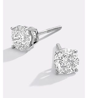 Diamond Solitaire Earrings