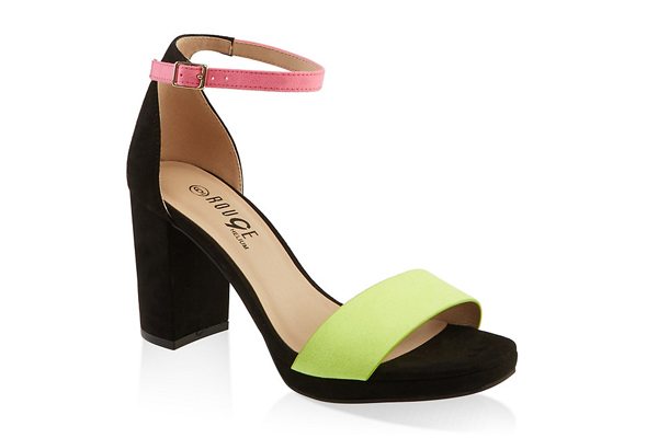 One Band Buckle Ankle Strap High Heel Sandals