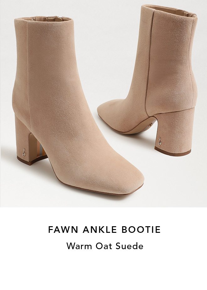 Fawn Ankle Bootie - Warm Oat Suede