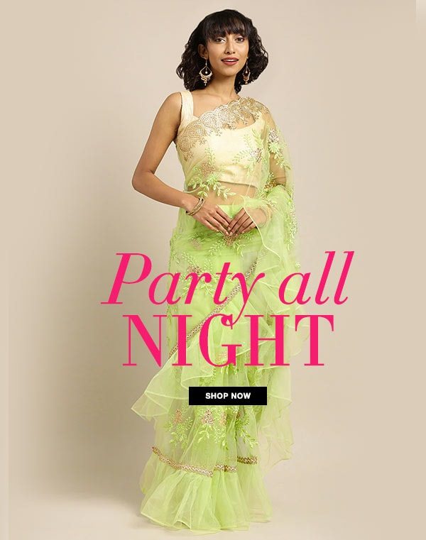 lime road party wear saree