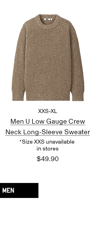 PDP10 - MEN U LIGHT WEIGHT LOW GAUGE CREW NECK LONG-SLEEVE SWEATER