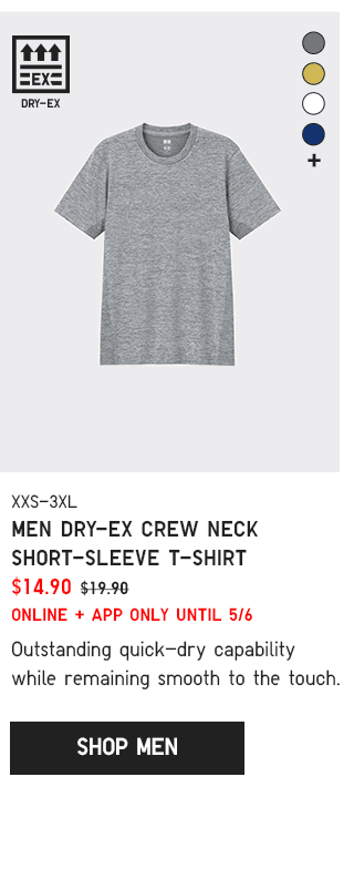 PDP7 - MEN DRY-EX CREW NECK SHORT-SLEEVE T-SHIRT