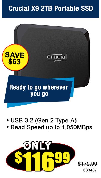 Crucial X9 2TB Portable SSD