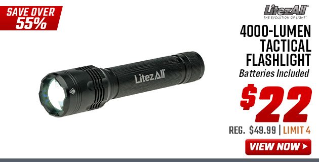 LitezAll 4000-Lumen Tactical Flashlight