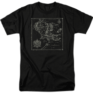 Lord of the Rings Map of Middle Earth T-Shirt