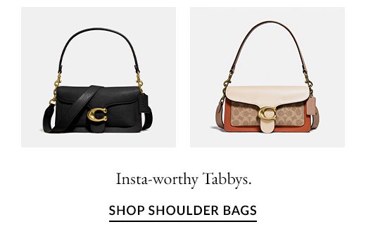 Insta-worthy Tabbys. SHOP SHOULDER BAGS