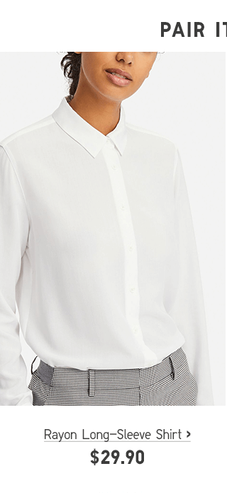 RAYON LONG-SLEEVE SHIRT $29.90