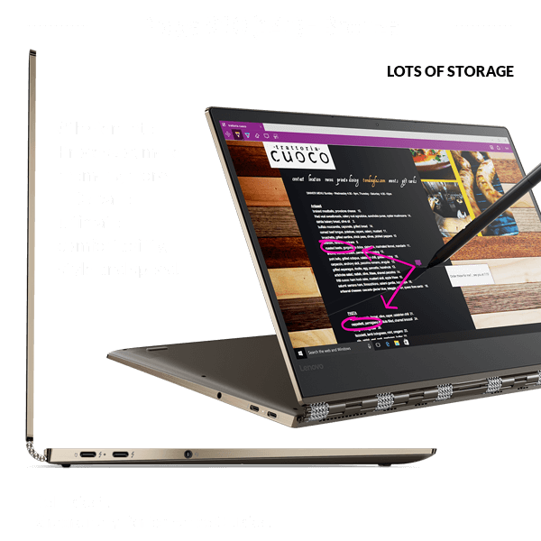 Yoga 920 Bronze - Intel i7 Processor, more memory, more HD space - ultimate comfortability, style and speed.