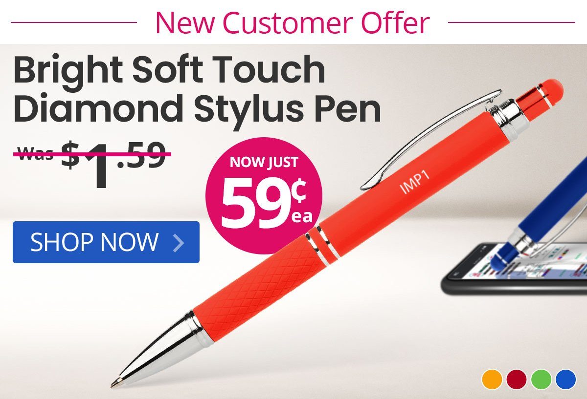 Bright Soft Touch Diamond Stylus Pens for only 59¢ each!