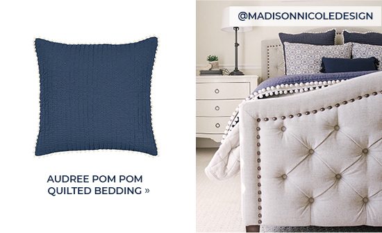 Audree Pom Pom Quilted Bedding