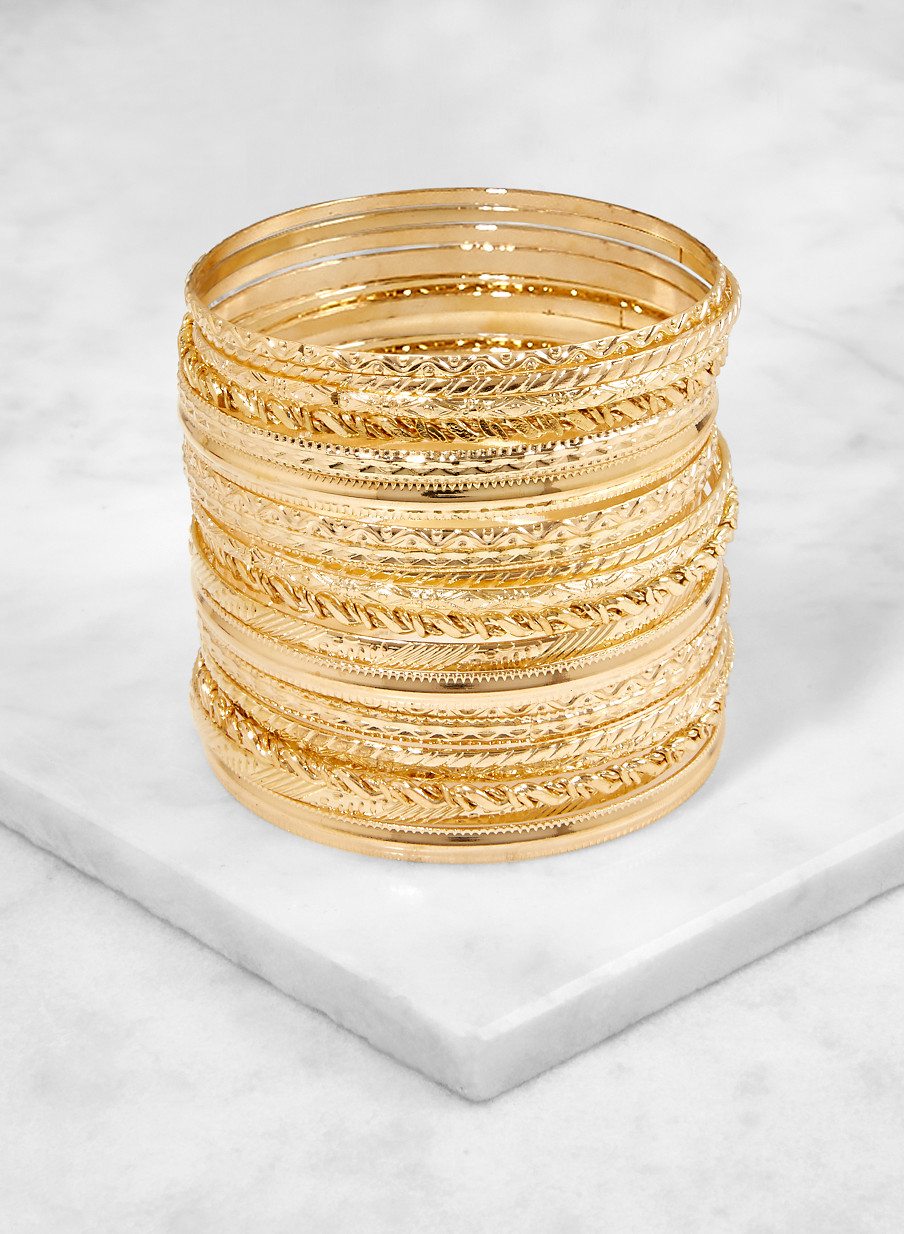 Set of 20 Metallic Bangles