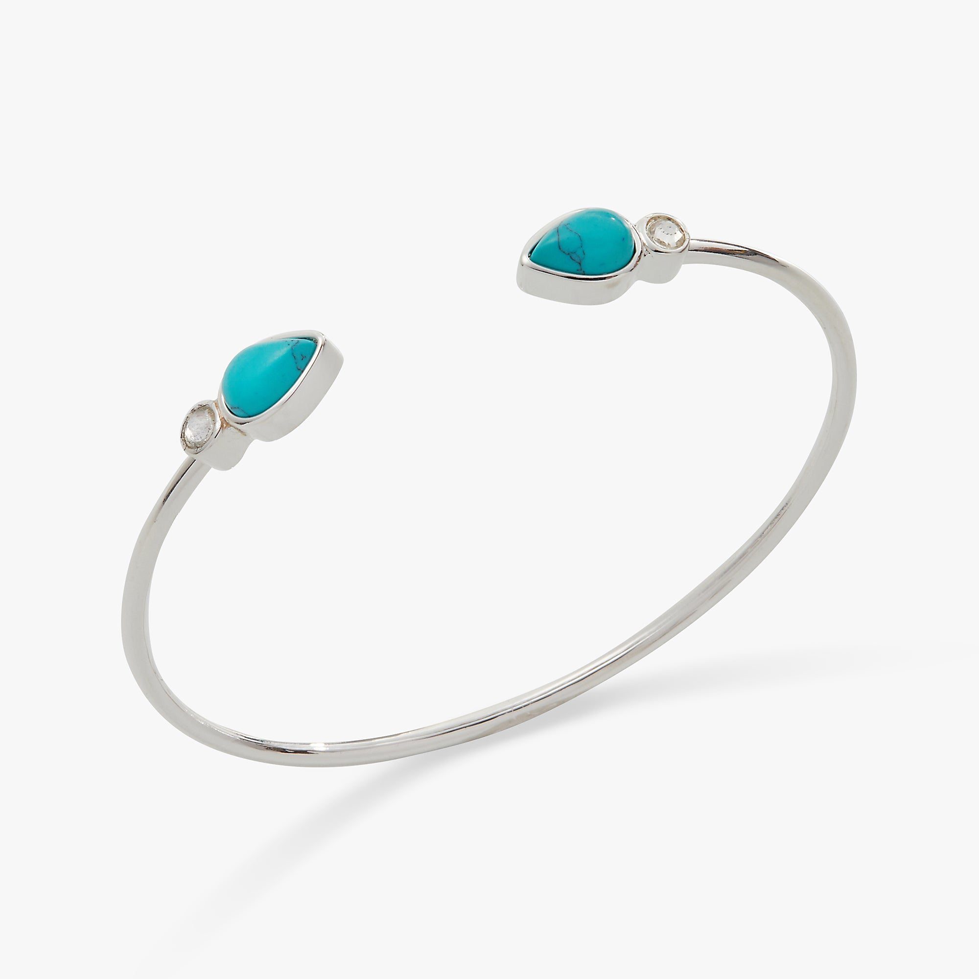 Image of Turquoise and Crystal Flex Cuff