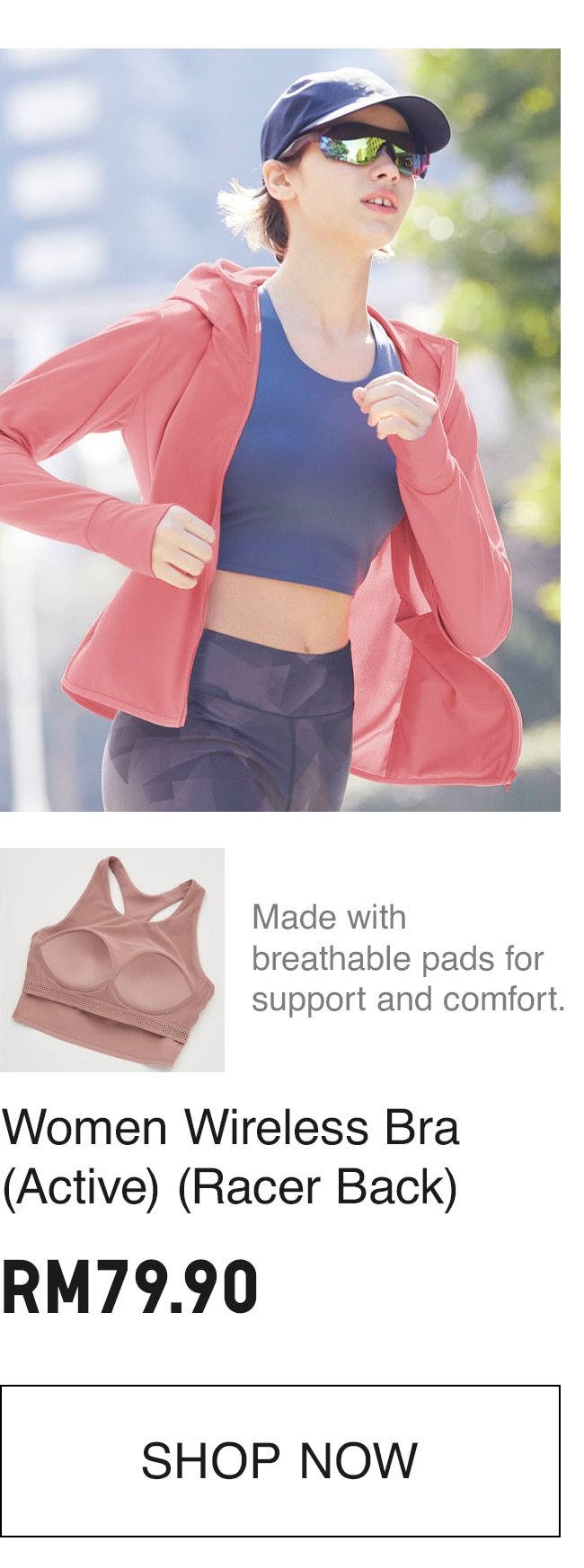 WOEMN WIRELESS BRA ACTIVE