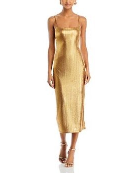 Aqua x Venus Williams Metallic Rib Slip Dress - Exclusive