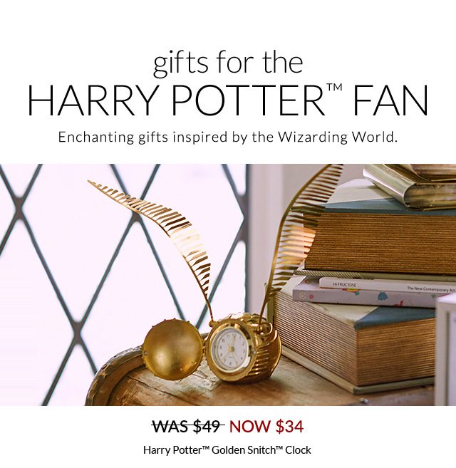 GIFTS FOR THE HARRY POTTER FAN - HARRY POTTER GOLDEN SNITCH CLOCK