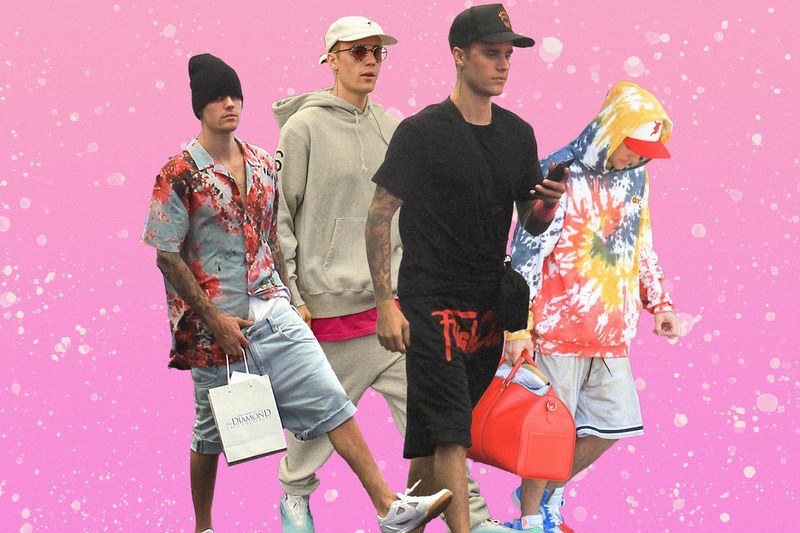 Justin Bieber in 4 loooks