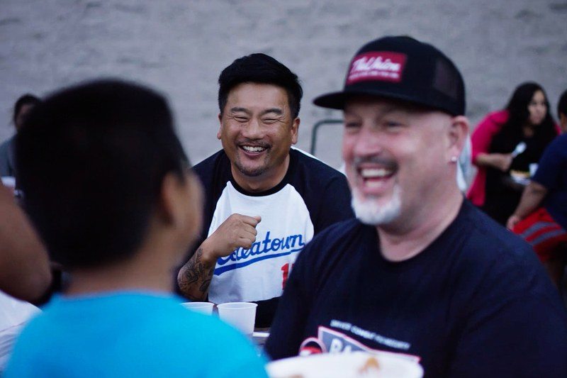 film still of roy choi and chefs