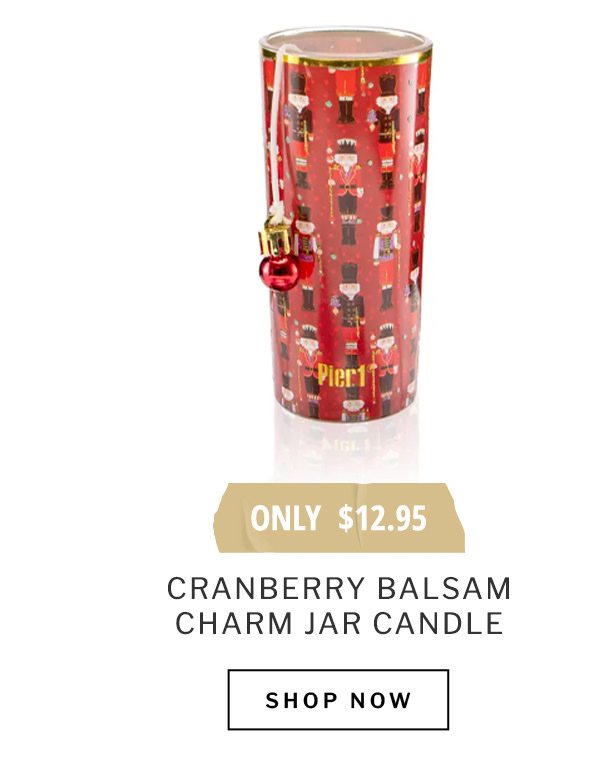 Pier 1 Cranberry Balsam Filled Charm Jar Candle 6oz | SHOP NOW