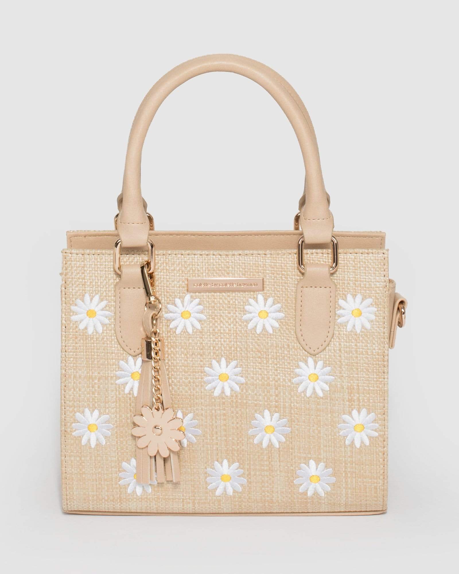 Image of Natural Sia Daisy Tote Bag