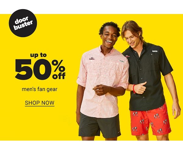 Up to 50% off Men's Fan Gear - Shop Now