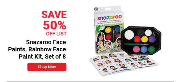 Snazaroo Face Paints - Rainbow Face Paint Kit, Set of 8