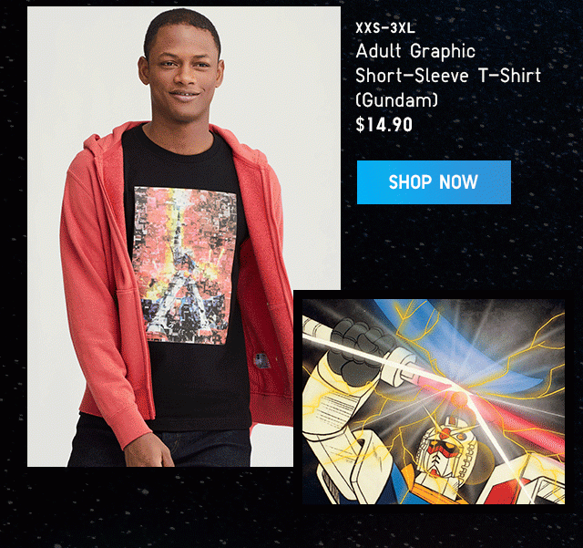 ADULT GRAPHIC SHORT-SLEEVE T-SHIRT (GUNDAM) $14.90 - SHOP NOW