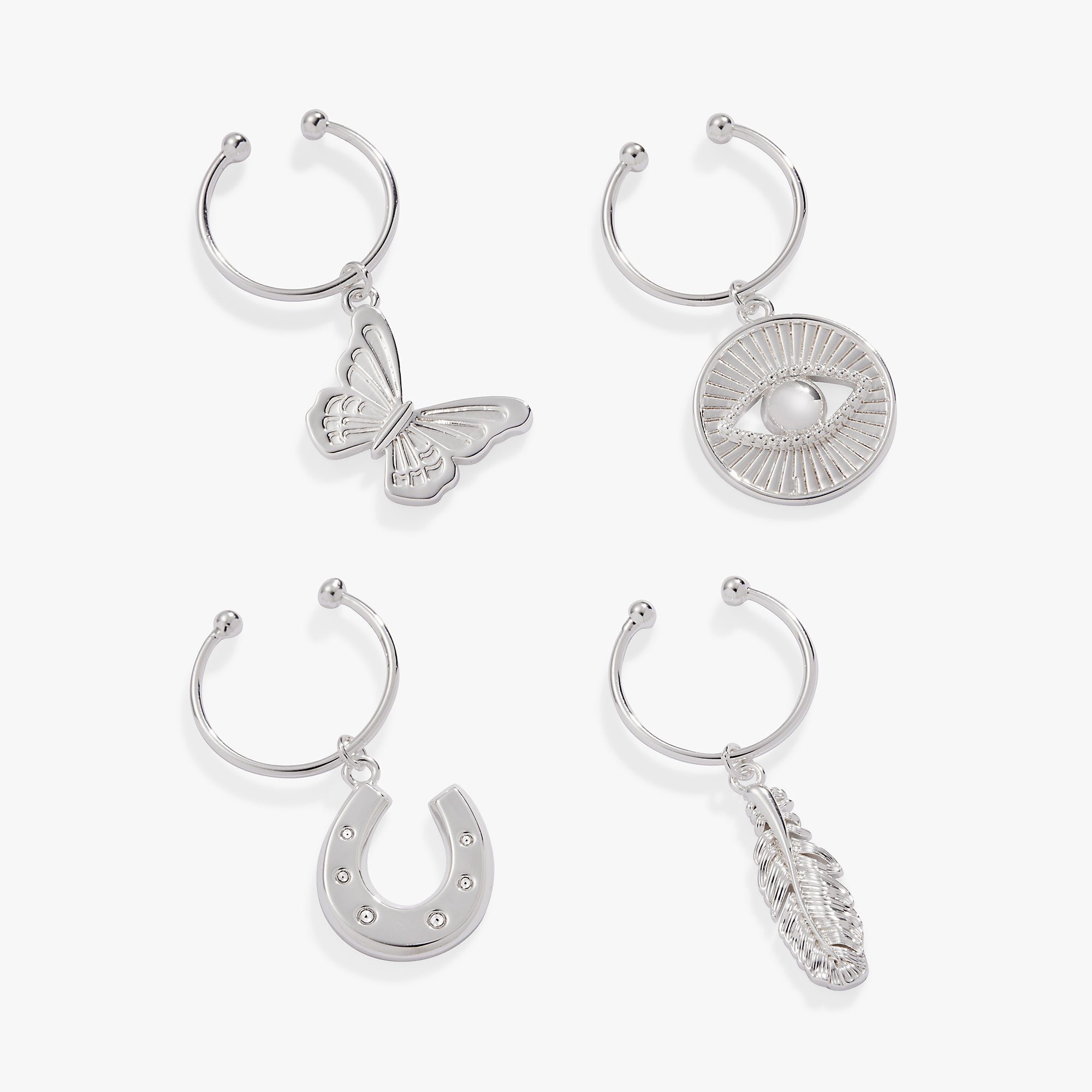 Image of Good Vibes Wine Glass Charm Set of 4