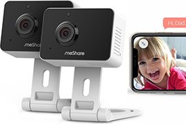 Zmodo meShare 1080p Mini Wireless 2-Way Audio Camera (2-Pack) w/ Free 6-Mount Cloud Plan