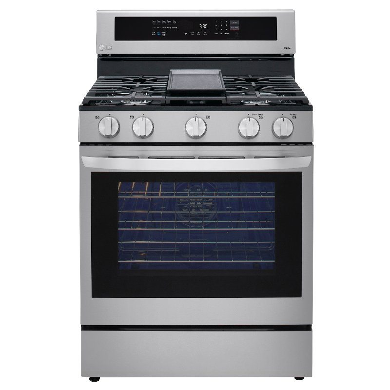 LG Gas InstaView Range with Air Fry - Fingerprint Resistant Stainless Steel