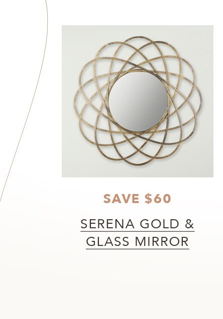 Serena Gold Iron & Glass Mirror | SHOP NOW