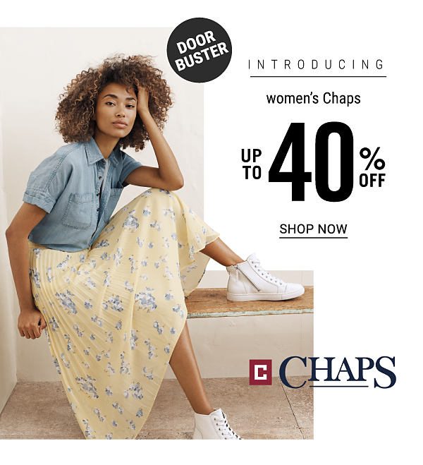 Doorbuster - Up to 40% off women's Chaps. Shop Now.