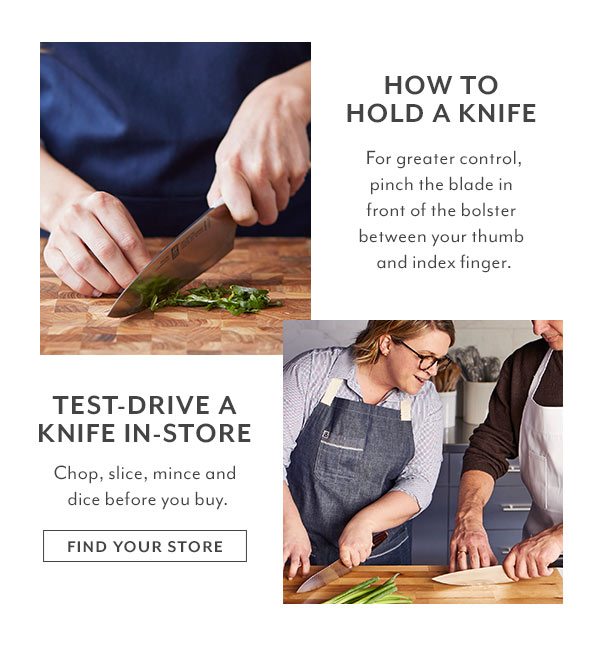 Test-Drive a Knife In-Store