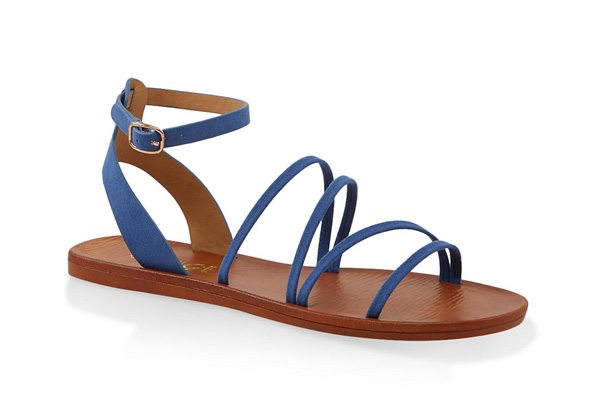 Strappy Faux Leather Sandals