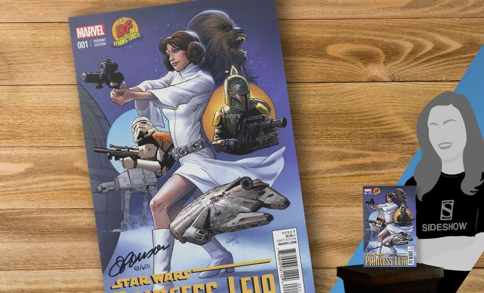Star Wars Princess Leia #1 Comic Book Signed by Justin Ponso (Dynamic Forces)