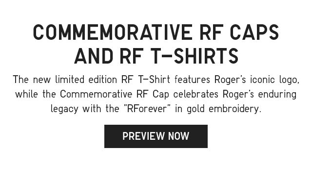 SUB 2 - COMMEMORATIVE RF CAPS AND RF T-SHIRTS. PREVIEW NOW.