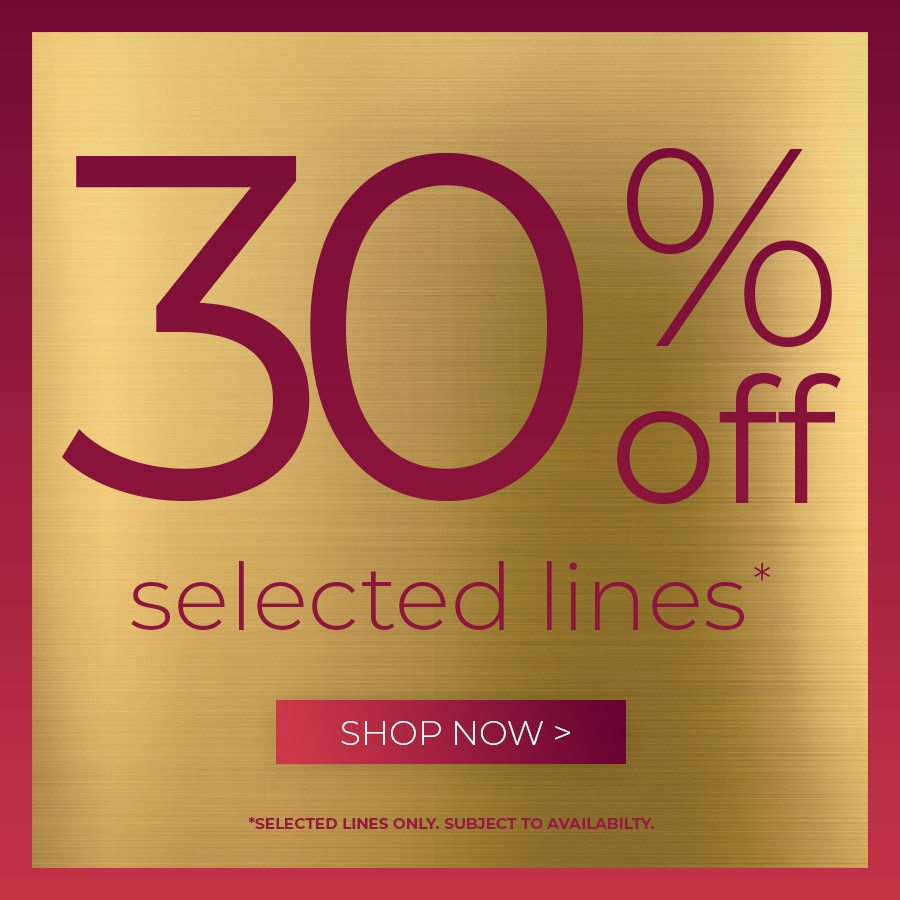 30% off selected lines