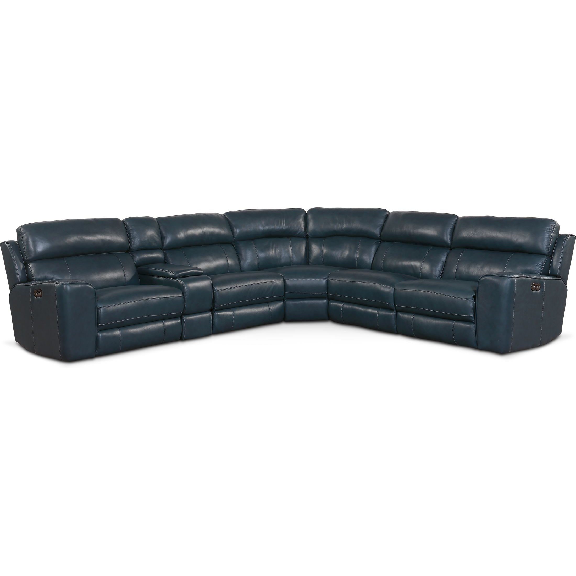 Newport 6-Piece Dual-Power Reclining Sectional with 3 Reclining Seats
