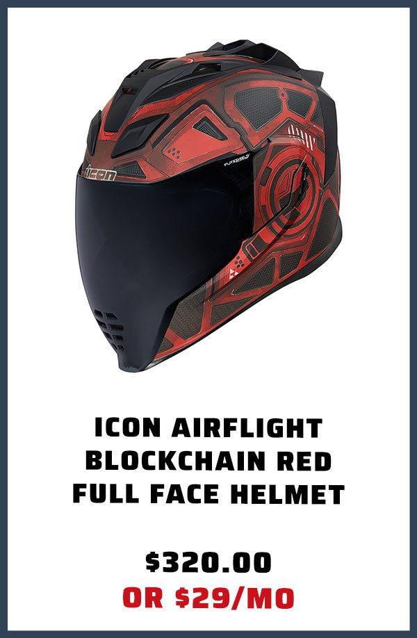 Icon Airflight Blockchain Red Full Face Helmet 