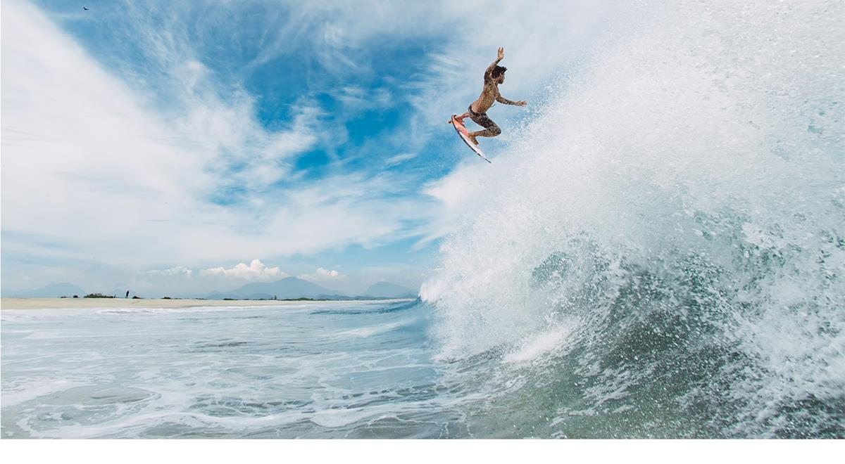 Gabriel Medina in the Mirage Midnight Ultimate Boardshorts