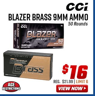 CCI Blazer Brass 9mm Ammo