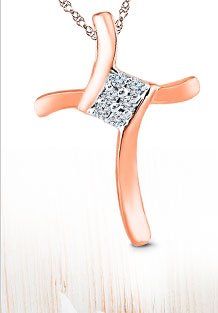 Rose Gold Cross Necklace