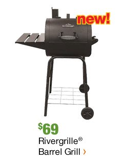 NEW $69 RIVERGRILLE BARREL GRILL