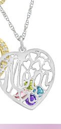 Mom Birthstone Necklace