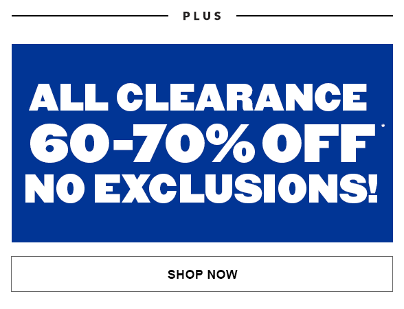 All Clearance 60-70% Off - No Exclusions