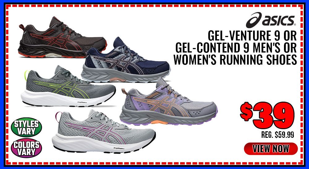 ASICS Gel-Venture 9 or Gel-Contend 9 Men's or Women's Running Shoes