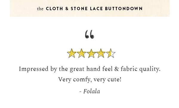 Shop the Cloth and Stone buttondown.
