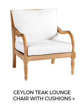 Ceylon Teak Lounge Chair with Cushions