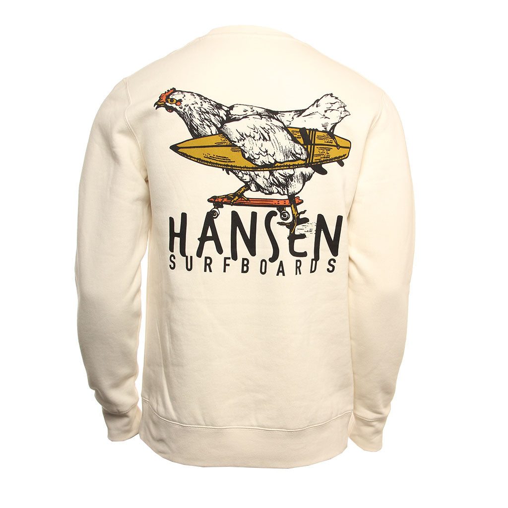 Image of Hansen Mens Sweatshirt Skateboard Chicken Crew